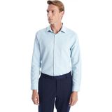Lc Waikiki Yeni Sezon Slim Fit Uzun Kollu Armürlü Erkek Gömlek - Mavi