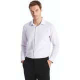 Lc Waikiki Yeni Sezon Slim Fit Uzun Kollu Armürlü Erkek Gömlek - Mor