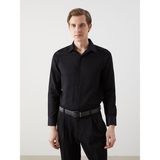 Lc Waikiki Yeni Sezon Slim Fit Uzun Kollu Armurlu Erkek Gomlek - S50980Z8 - Siyah
