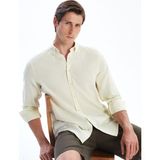 Lc Waikiki Yeni Sezon Slim Fit Uzun Kollu Armürlü Erkek Gömlek - Sarı