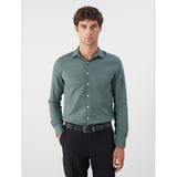 Lc Waikiki Yeni Sezon Slim Fit Uzun Kollu Armürlü Erkek Gömlek - XL - Yeşil