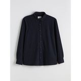 Lc Waikiki Yeni Sezon Slim Fit Uzun Kollu Çizgili Erkek Gömlek - 3XL - Lacivert