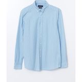 Lc Waikiki Yeni Sezon Slim Fit Uzun Kollu Cizgili Erkek Gomlek - S5L657Z8 - Mavi - 2XL