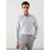 Lc Waikiki Yeni Sezon Slim Fit Uzun Kollu Çizgili Gabardin Erkek Gömlek - 2XL - Yeşil