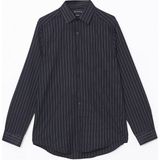 Lc Waikiki Yeni Sezon Slim Fit Uzun Kollu Çizgili Gabardin Erkek Gömlek - Siyah