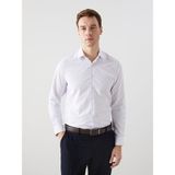 Lc Waikiki Yeni Sezon Slim Fit Uzun Kollu Çizgili Poplin Erkek Gömlek - 2XL - Mor