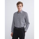 Lc Waikiki Yeni Sezon Slim Fit Uzun Kollu Çizgili Poplin Erkek Gömlek - Siyah