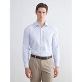 Lc Waikiki Yeni Sezon Slim Fit Uzun Kollu Çizgili Poplin Erkek Gömlek - XS - Mavi
