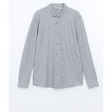 Lc Waikiki Yeni Sezon Slim Fit Uzun Kollu Erkek Dokulu Gömlek - 2XL - Gri