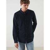 Lc Waikiki Yeni Sezon Slim Fit Uzun Kollu Erkek Dokulu Gömlek - Lacivert