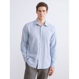 Lc Waikiki Yeni Sezon Slim Fit Uzun Kollu Erkek Gömlek - Mavi