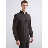 Lc Waikiki Yeni Sezon Slim Fit Uzun Kollu Gabardin Erkek Gömlek - 2XL - Kahverengi
