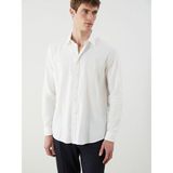 Lc Waikiki Yeni Sezon Slim Fit Uzun Kollu Gabardin Erkek Gömlek - Ekru