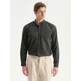 Lc Waikiki Yeni Sezon Slim Fit Uzun Kollu Gabardin Erkek Gömlek - Haki