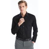 Lc Waikiki Yeni Sezon Slim Fit Uzun Kollu Gabardin Erkek Gömlek - XL - Siyah