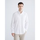 Lc Waikiki Yeni Sezon Slim Fit Uzun Kollu Oxford Erkek Gömlek - 2XL - Beyaz