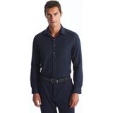 Lc Waikiki Yeni Sezon Slim Fit Uzun Kollu Oxford Erkek Gömlek - 3XL - Lacivert