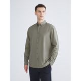 Lc Waikiki Yeni Sezon Slim Fit Uzun Kollu Oxford Erkek Gömlek - Haki