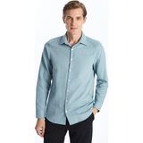 Lc Waikiki Yeni Sezon Slim Fit Uzun Kollu Oxford Erkek Gomlek - S50570Z8 - Yeşil
