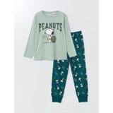 Lc Waikiki Yeni Sezon Snoopy Baskili Erkek Cocuk Pijama Takim - S54164Z1 - Yeşil - 4 - 5 Yaş