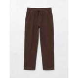 Lc Waikiki Yeni Sezon Standart Fit Erkek Çocuk Poplin Pantolon - Kahverengi - 10 - 11 Yaş