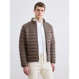 Lc Waikiki Yeni Sezon Standart Kalıp Dik Yaka Erkek Şişme Mont - Kahverengi - 3XL