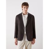 Lc Waikiki Yeni Sezon Standart Kalıp Erkek %100 Keten Blazer Ceket - 52 - Kahverengi