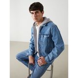 Lc Waikiki Yeni Sezon Standart Kalip Erkek Jean Ceket - S5EP30Z8 - 2XL - İndigo