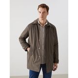 Lc Waikiki Yeni Sezon Standart Kalıp Gömlek Yaka Erkek Kaban - Haki - 3XL
