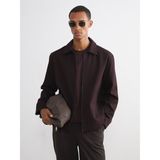 Lc Waikiki Yeni Sezon Standart Kalıp Gömlek Yaka Erkek Mont - Mürdüm - XL