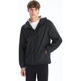 Lc Waikiki Yeni Sezon Standart Kalıp Kapüşonlu Erkek Ince Mont - Siyah - 2XL