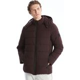 Lc Waikiki Yeni Sezon Standart Kalıp Kapüşonlu Erkek Şişme Mont - XL - Bordo