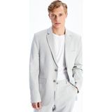Lc Waikiki Yeni Sezon Standart Kalıp Keten Karışımlı Erkek Blazer Ceket - Gri - 52