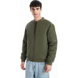 Lc Waikiki Yeni Sezon Standart Kalıp Kolej Yaka Erkek Bomber Mont - Haki - 3XL