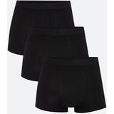 Lc Waikiki Yeni Sezon Standart Kalıp Pamuklu Esnek Erkek Boxer 3'lü - Siyah - XS