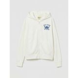 Lc Waikiki Yeni Sezon Stitch Baskılı Kız Çocuk Soft Touch Fermuarlı Sweatshirt - Ekru - 8 - 9 Yaş