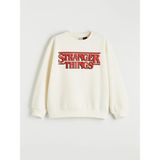 Lc Waikiki Yeni Sezon Stranger Things Baskılı Kız Çocuk Kalın Sweatshirt - Ekru - 9 - 10 Yaş