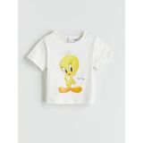 Lc Waikiki Yeni Sezon Tweety Baskılı Kız Bebek Tişört - Ekru - 18 - 24 Ay