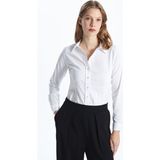 Lc Waikiki Yeni Sezon Uzun Kollu Poplin Kadın Gömlek - 44 - Beyaz