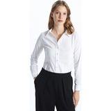 Lc Waikiki Yeni Sezon Uzun Kollu Poplin Kadın Gömlek - Beyaz - 34