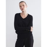 Lc Waikiki Yeni Sezon V Yaka Kadın Triko Kazak - Siyah - 2XL