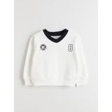 Lc Waikiki Yeni Sezon V Yaka Kız Çocuk Sweatshirt - Ekru - 8 - 9 Yaş