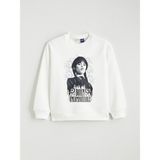 Lc Waikiki Yeni Sezon Wednesday Baskılı Kız Çocuk Kalın Sweatshirt - Ekru - 11 - 12 Yaş