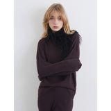 Lc Waikiki Yeni Sezon Yarım Balıkçı Yaka Kadın Triko Kazak - Kahverengi - 3XL