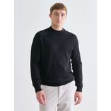 Lc Waikiki Yeni Sezon Yarım Balıkçı Yaka Uzun Kollu Erkek Triko Kazak - Siyah - 2XL