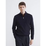 Lc Waikiki Yeni Sezon Yarım Fermuarlı Dik Yaka Triko Erkek Kazak - Lacivert - 2XL