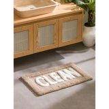 Lc Waikiki Yeni Sezon Yazı Nakışlı Banyo Paspası 50X80 cm - Bej