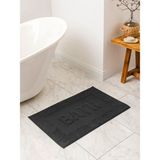 Lc Waikiki Yeni Sezon Yazı Nakışlı Banyo Paspası 50X80 cm - Siyah