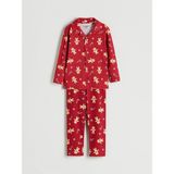 Lc Waikiki Yeni Sezon Yılbaşı Temalı Erkek Çocuk Pijama Takımı - Kırmızı - 3 - 4 Yaş
