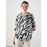 Lc Waikiki Yeni Sezon Zebra Desenli Oversize Kadın Gömlek - 48 - Bej